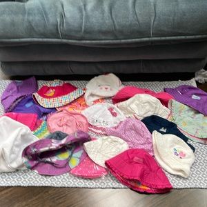 Toddlers sun hats. Large collection. 5$ each min 2 or great deal on more.